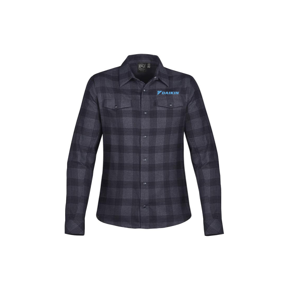 Ladies Logan Snap Front Plaid Shirt - Image 7