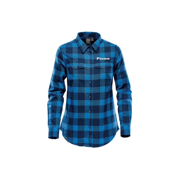 Ladies Logan Snap Front Plaid Shirt - Image 5