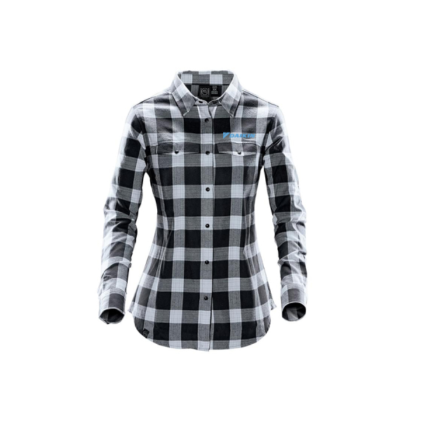 Ladies Logan Snap Front Plaid Shirt - Image 6