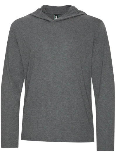 Mens KOI Triblend Long Sleeve Hooded Tee - Image 3