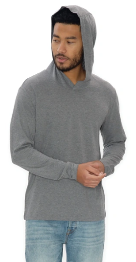 Mens KOI Triblend Long Sleeve Hooded Tee